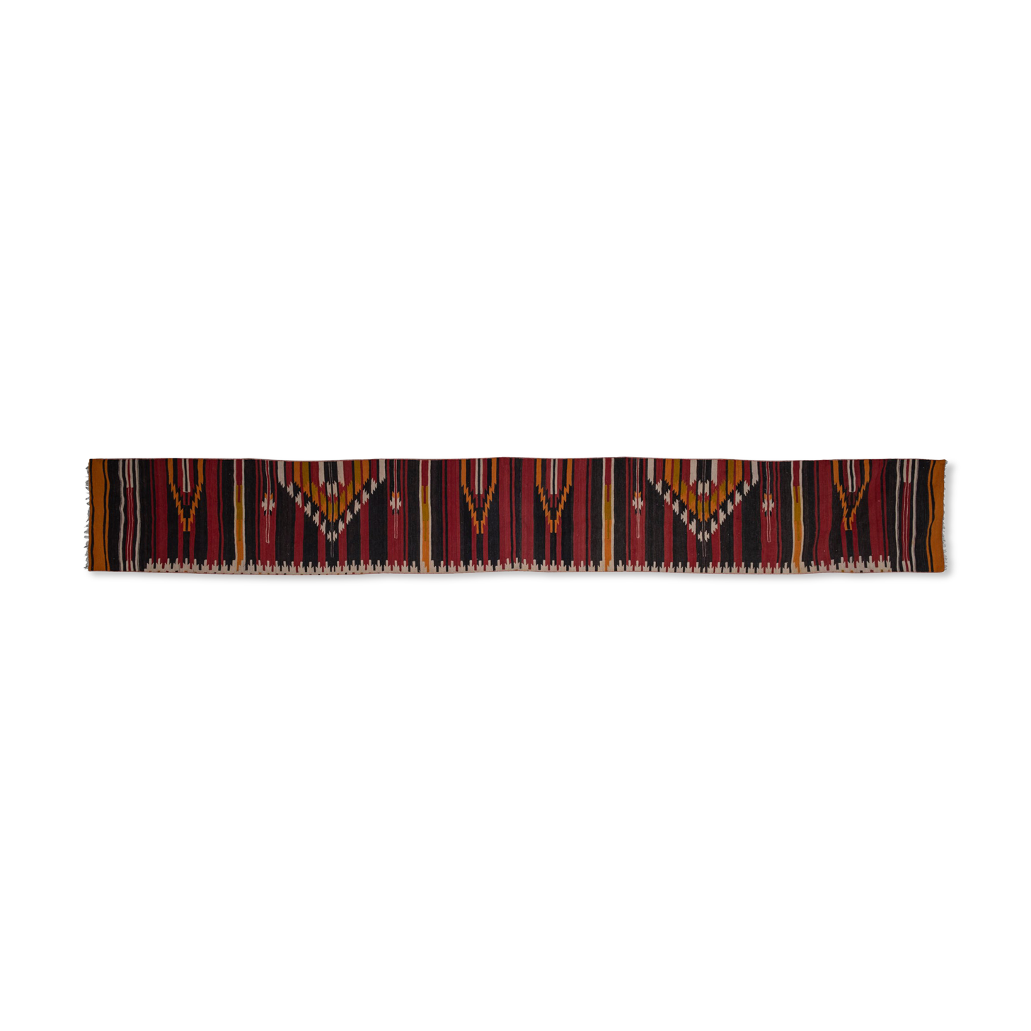 Turkish Long Kilim Runner Rug, 1970s 60 x 447 cm
