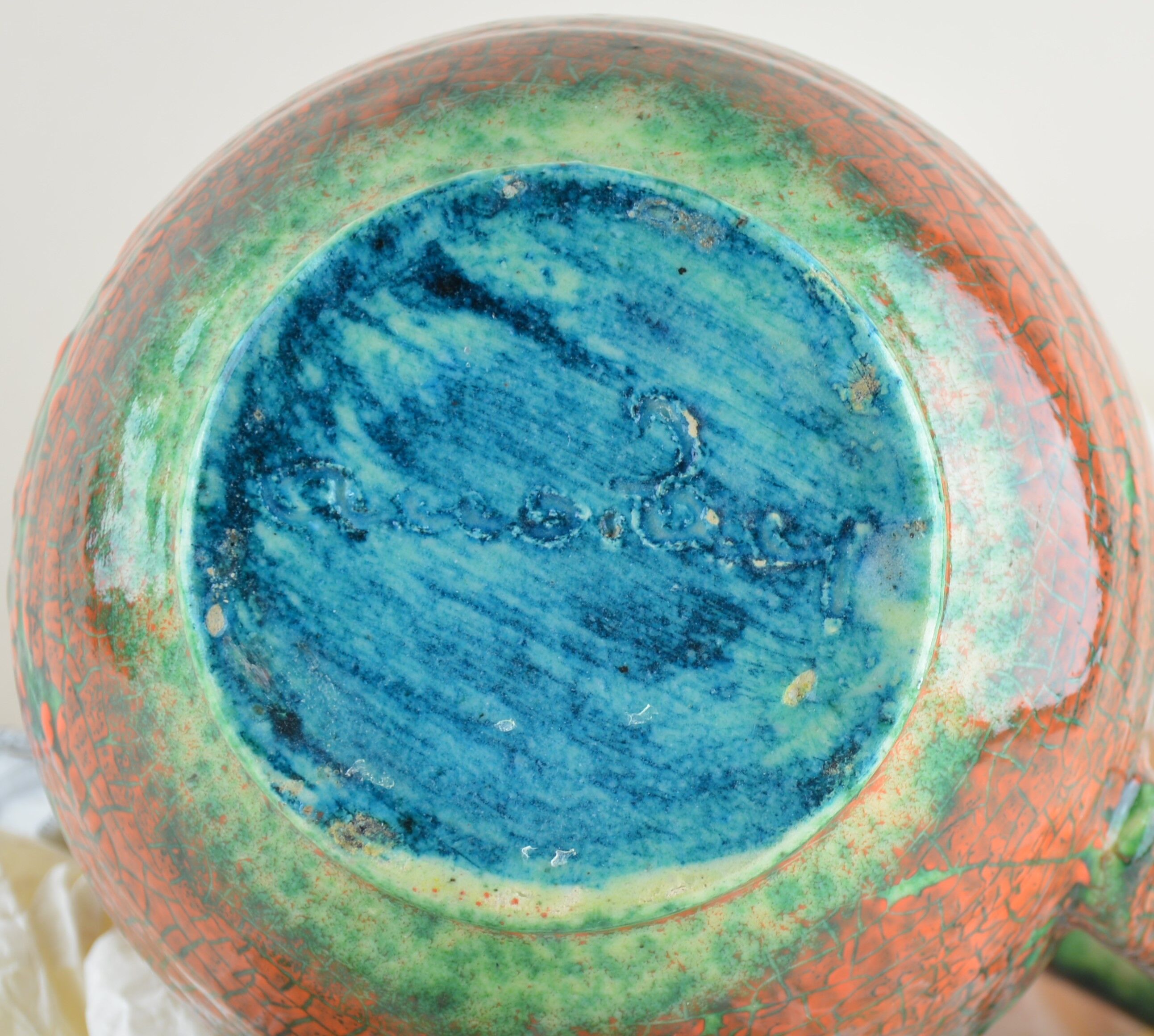 Accolay, pitcher with vibrant colors