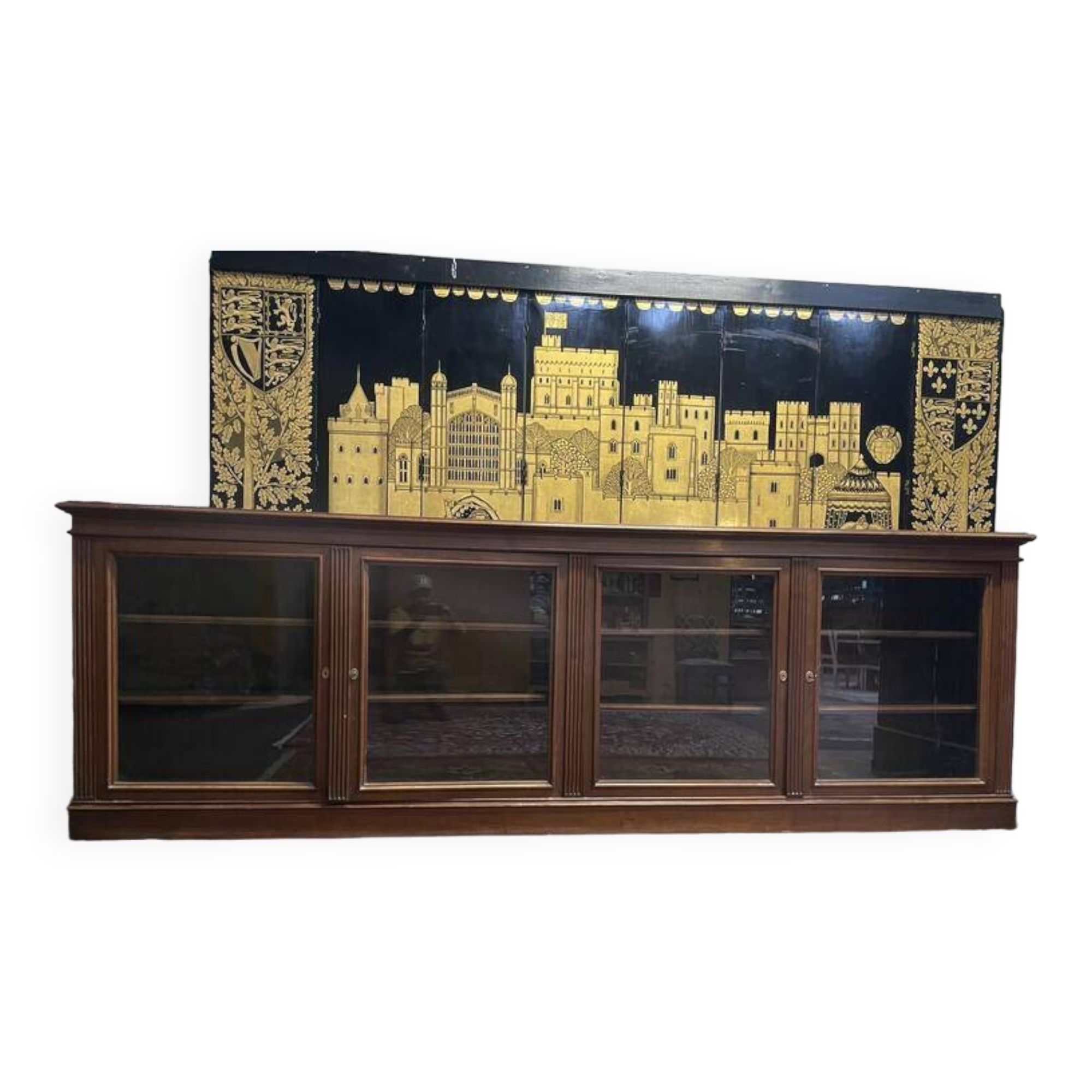 Walnut sideboard - Trade furniture / Napoleon III display cabinet