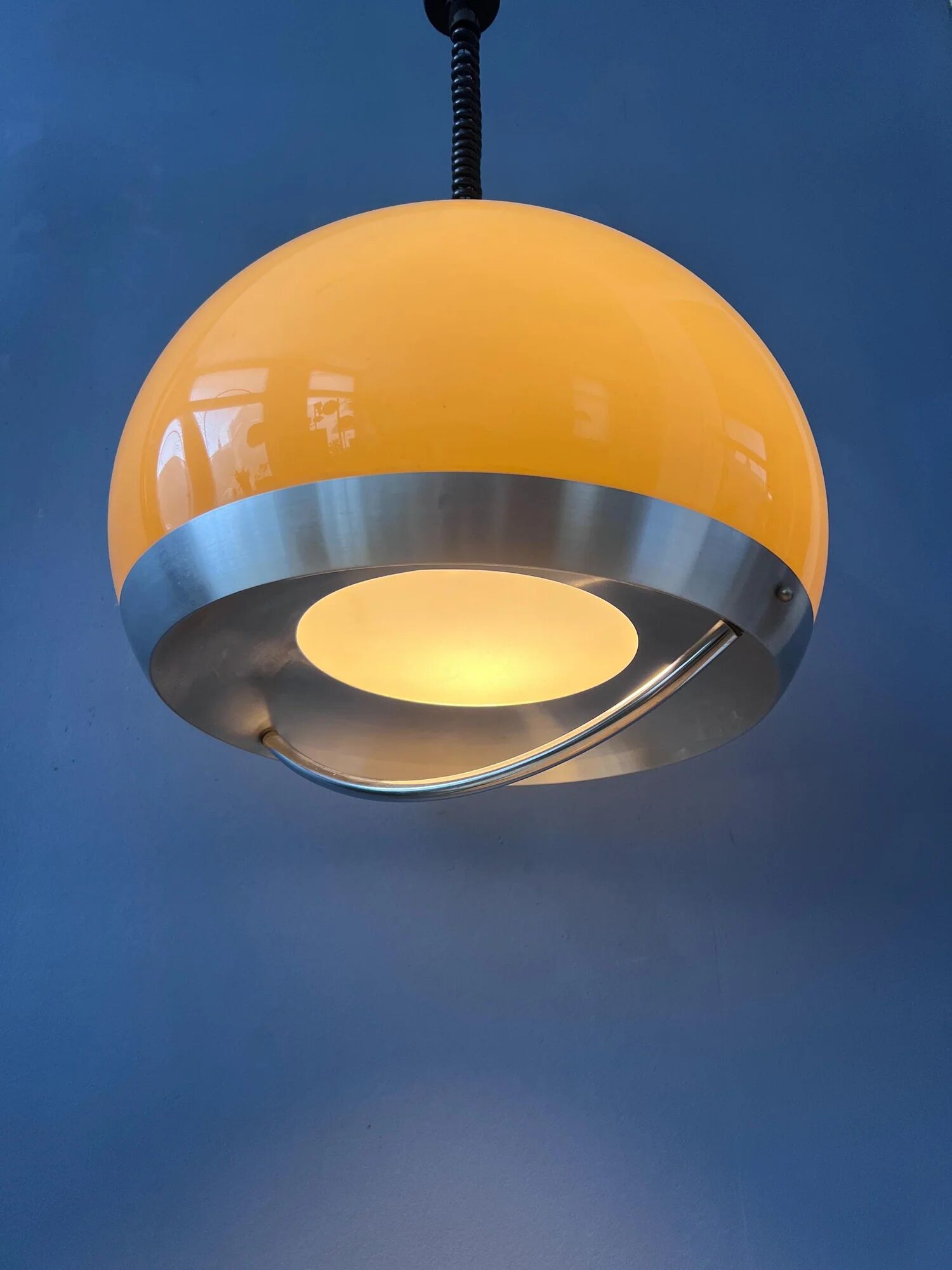 Vintage Dijkstra Space Age mushroom pendant lamp, mid-century modern ceiling light