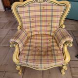 lot de deux fauteuils style baroque rococo
