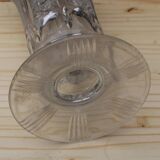 Chiseled crystal vase