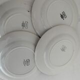 4 Digoin sarreguemines dessert plates, Basque model