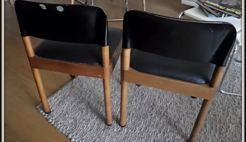 Pair of Piarotto chairs Italy vintage 1980 design vintage chairs furniture