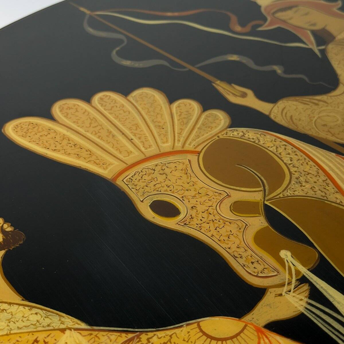 Vintage wooden art panel, Italy, 1963