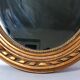 Oval mirror with antique Louis XVI style frame, original gilded stucco wood, 58x40 cm