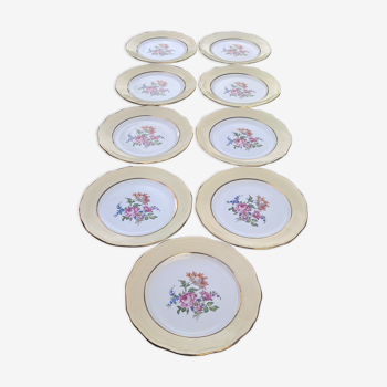 Set de 9 assiettes plates L' Amandinoise