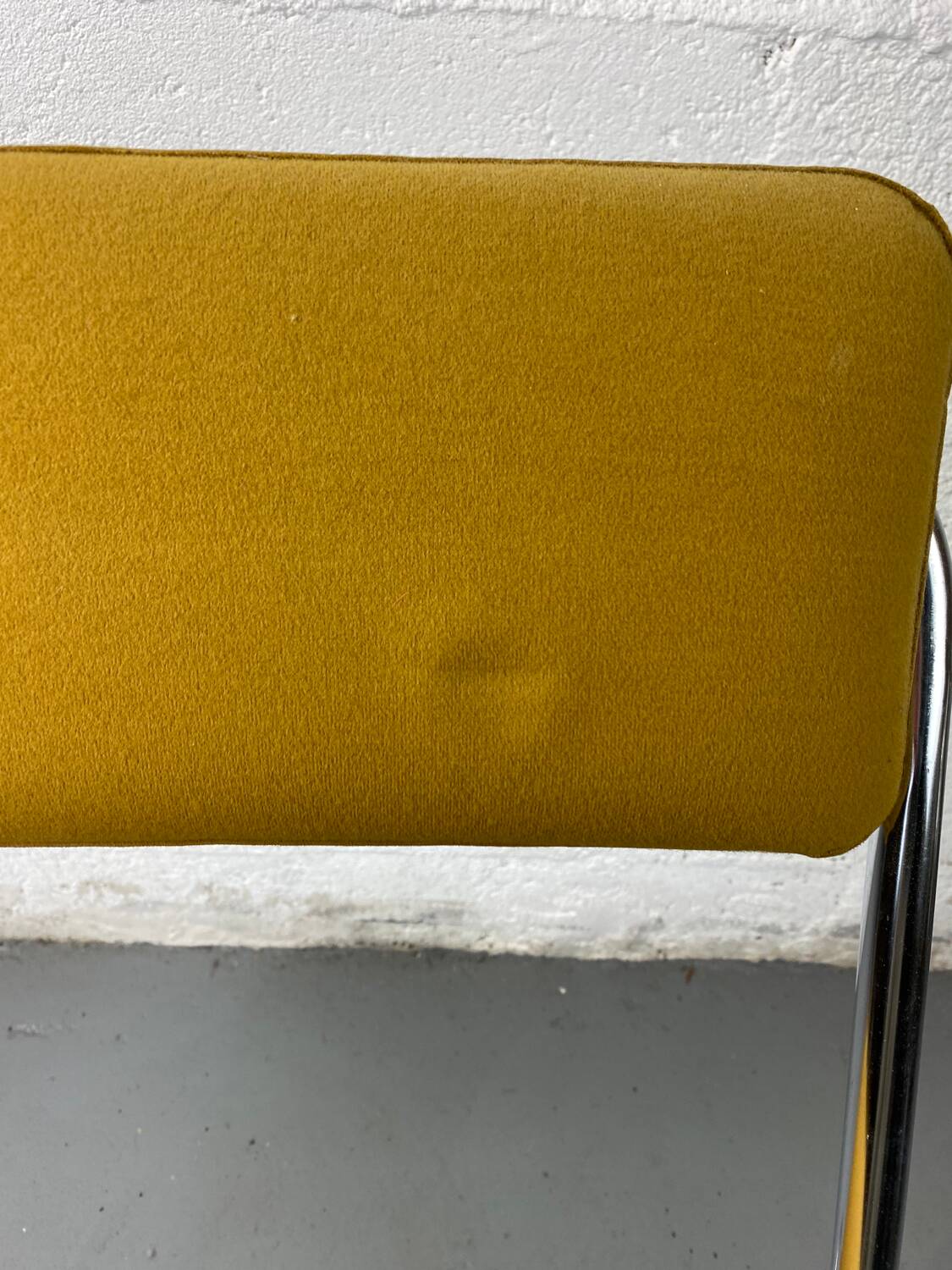 Mustard yellow folding chair