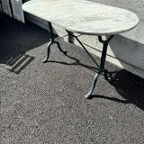Godin cast iron and marble bistro table. 50's