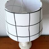 Vintage ceramic lamp and custom lampshade