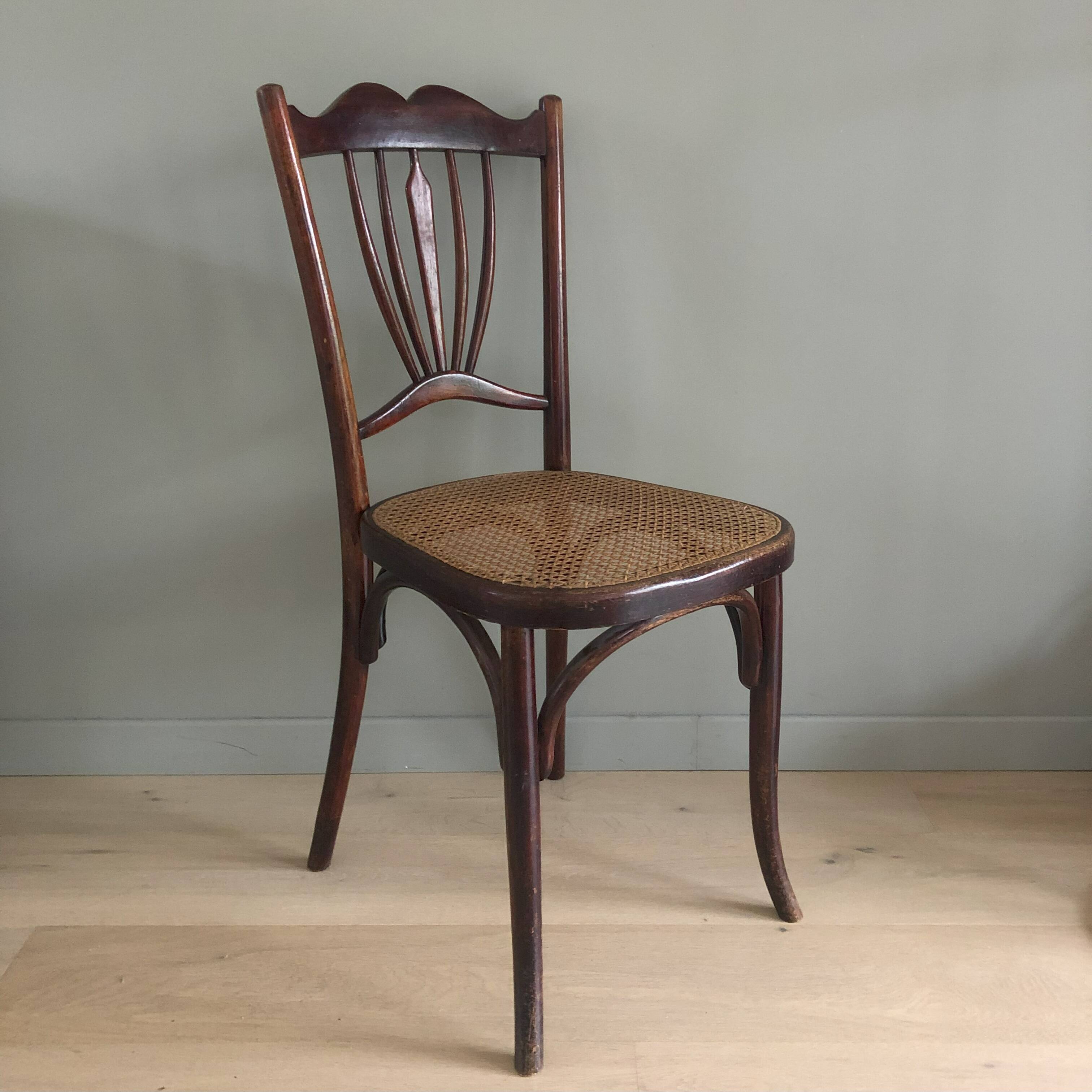 Vintage caned bistro chair