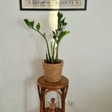 1940s curved wood side table