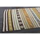 1970s Vintage Turkish Hand-Knotted Wool Cotton Green Runner Rug 139x323