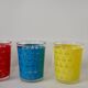 Lot de 4 verres à eau colorés années 70