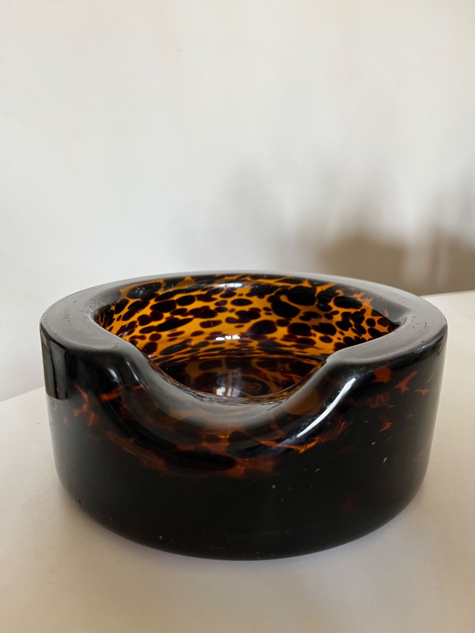 XXL pocket tray Murano 1970 Italian design blown glass