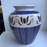 Vintage painted and signed ceramic vase
