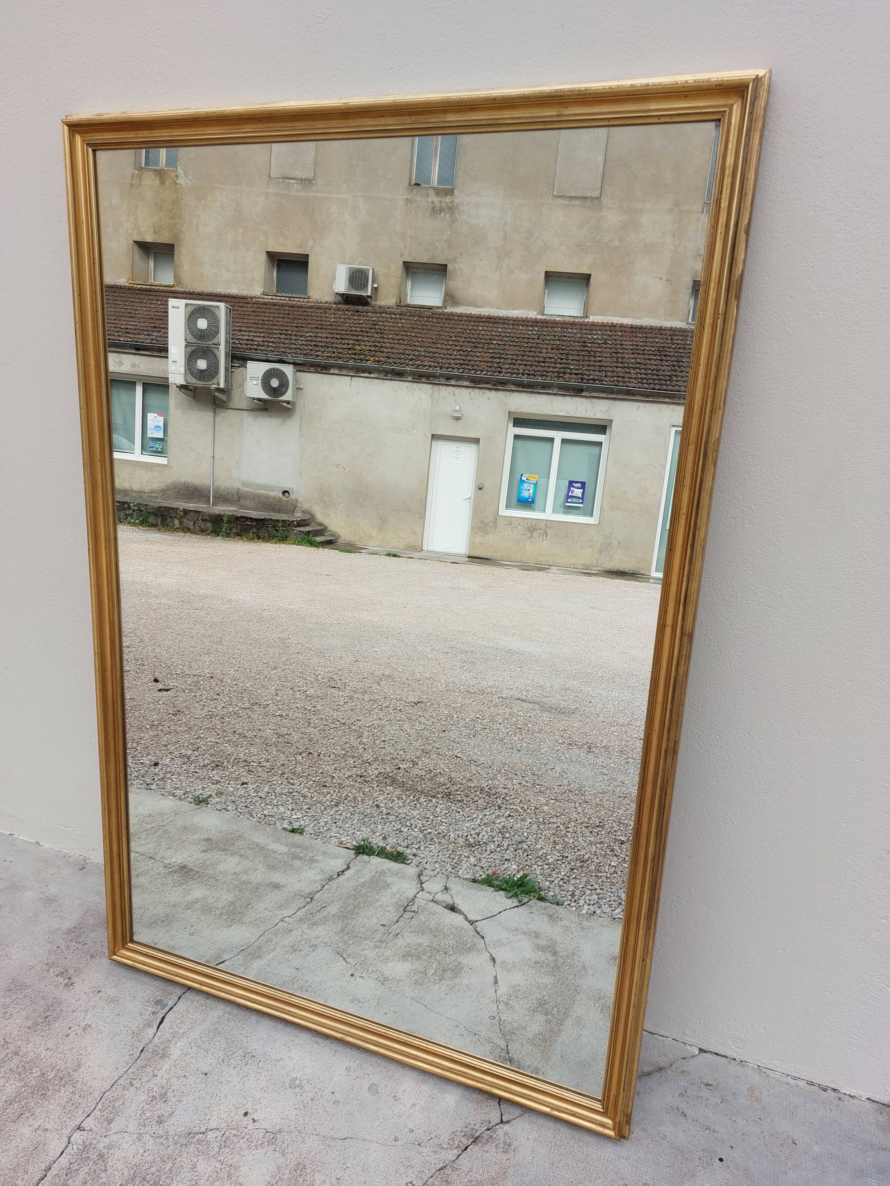 Mirror mirror mirror golden wood bistro style -1m68x1m15