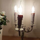 Taupe grey patinated brass candlestick