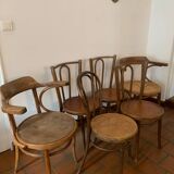 Set of 4 bistro chairs and two bistro armchairs