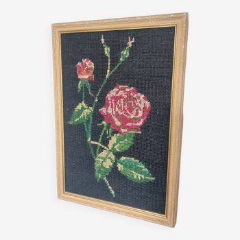 Vintage cross stitch frame