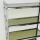 Vintage Italian design shelf in chrome and smoked glass from the 1970s.