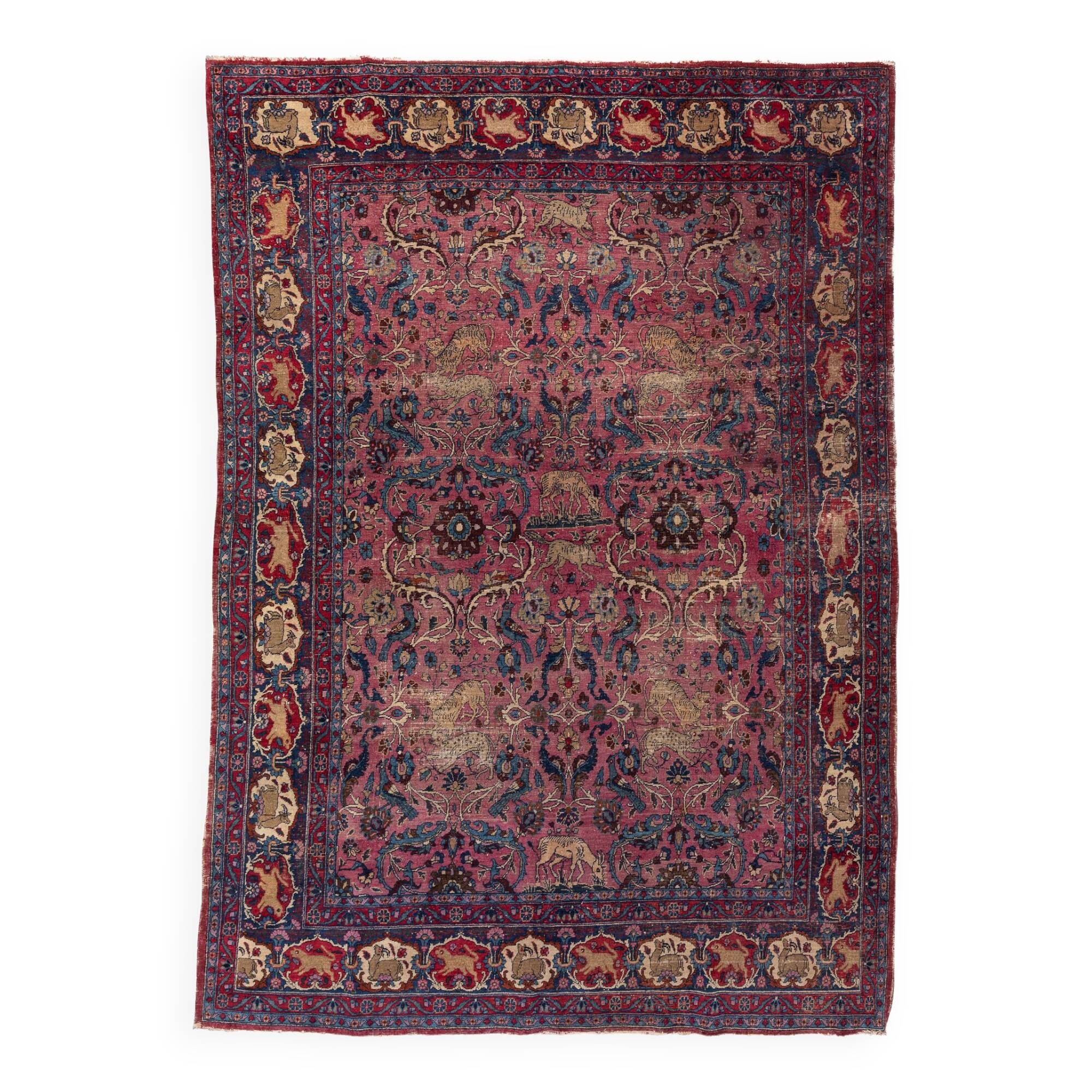 Decorative Persian Rug, Circa 1920
