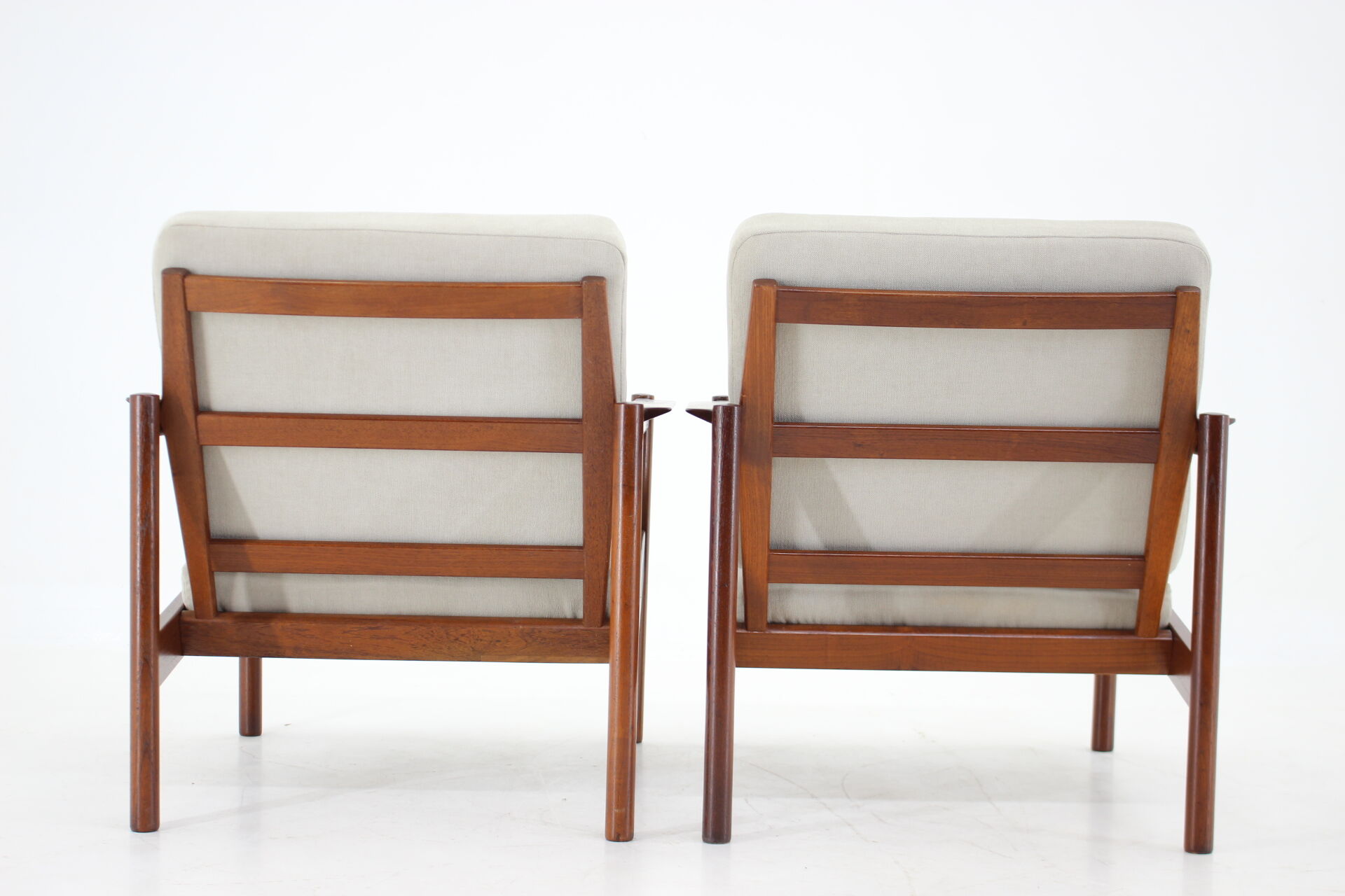 1960s Kai Kristiansen Model KK161 Pair of Teak Armchairs for Magnus, Denmark