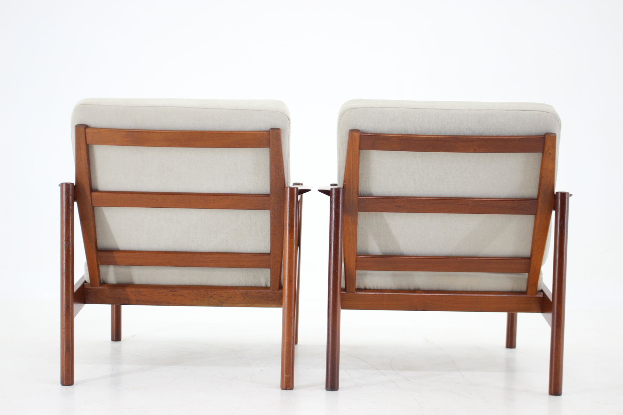 1960s Kai Kristiansen Model KK161 Pair of Teak Armchairs for Magnus, Denmark