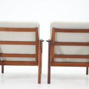 1960s Kai Kristiansen Model KK161 Pair of Teak Armchairs for Magnus, Denmark