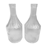 Pair of glass decanters