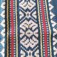 Large tablecloth and 11 vintage Basque indigo blue napkins