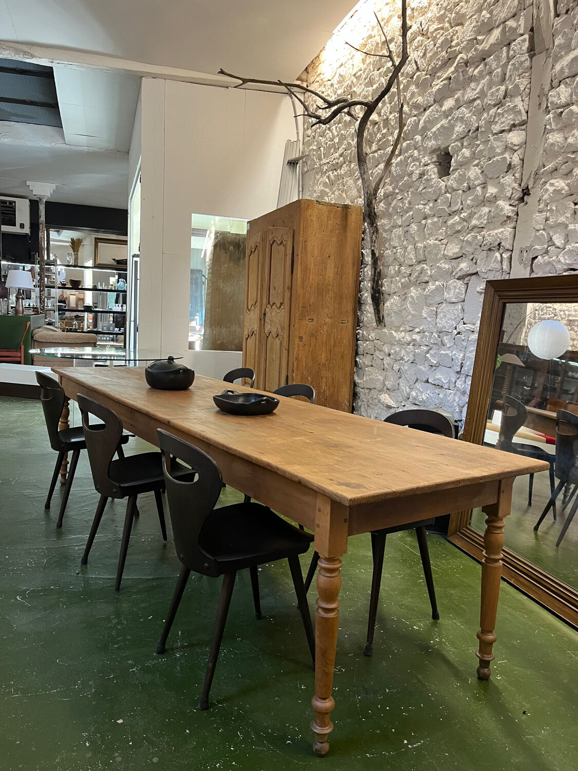 3-metre pine dining table