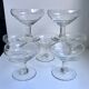 Set of 7 crystal champagne glasses 50s-60s