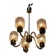 Art Deco All Glass Chandelier by Kamenicky Senov, 1960's, Czechoslovakia