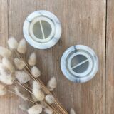 Marble pepper salt shaker duo