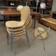 Lot de 4 chaises design métal et bois 1970 empilables