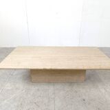 Travertine Coffee Table 1970s, Italy