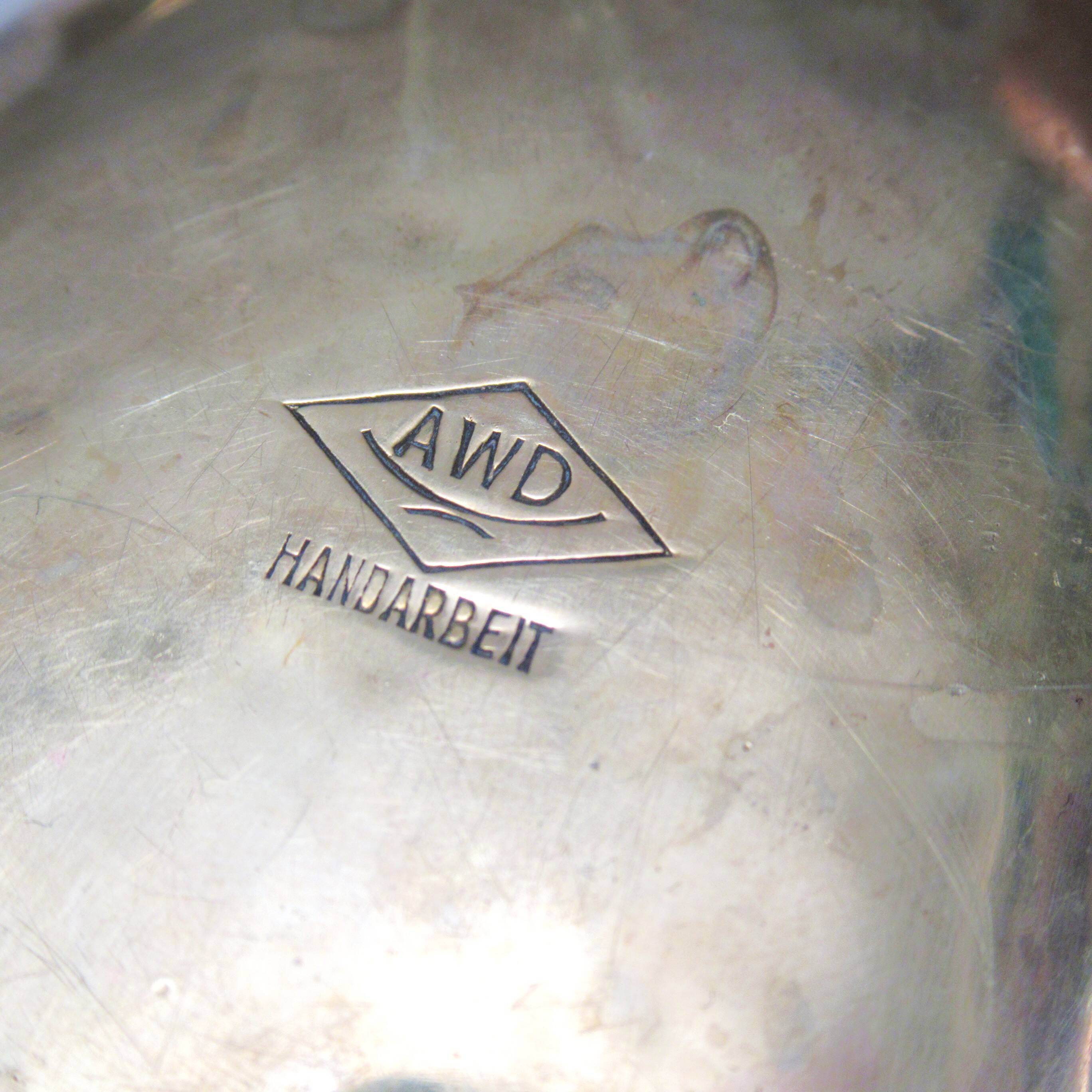 Brass vide poche by Albert Wall Dettingen circa 1950