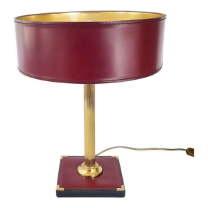 lampe en cuir & laiton