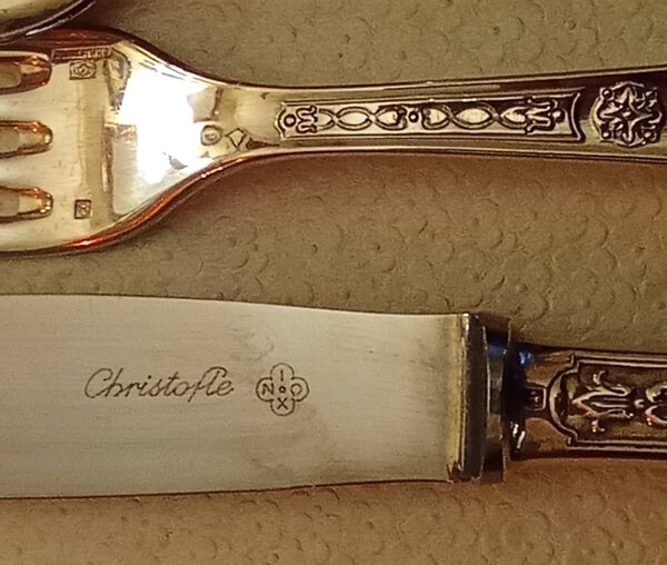 Ensemble 4 couverts Christofle modèle Villeroy