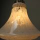 1970s Czechoslovak Mid-Century Glass Pendant Lamp with Marbled Shade