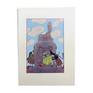 Lithographie originale pochoir