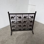 Wrought iron fireplace screen Les Marolles 1950