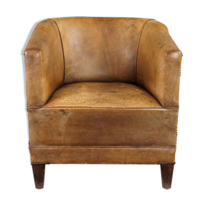 Fauteuil en cuir de mouton