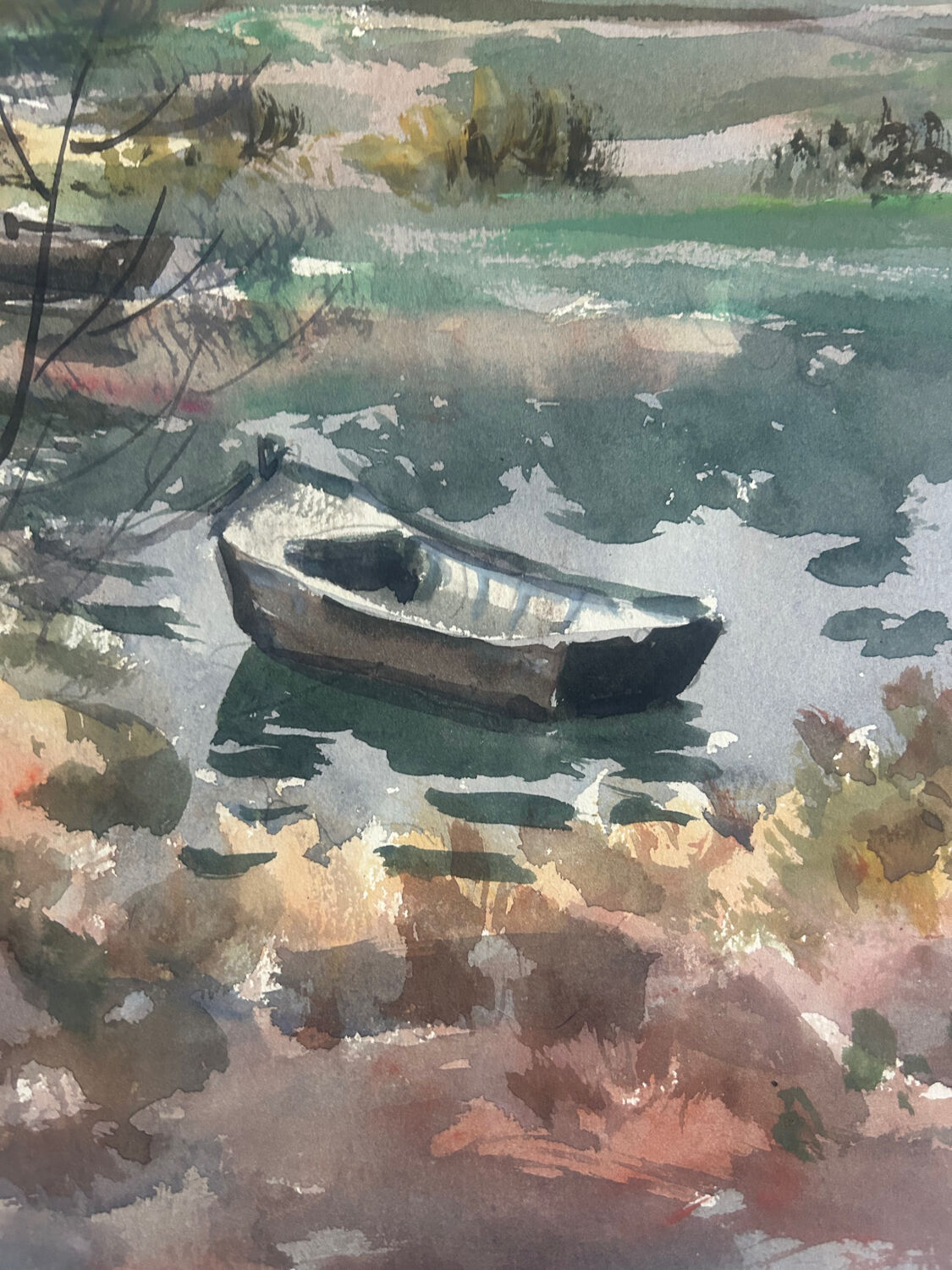 Watercolour on paper by Hourregue