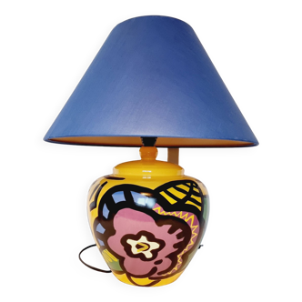 lampe de table française en céramique de Saint-Clément des années 1950