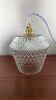 Suspension made of moulded glass with diamond pattern.