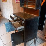 Antique metal medical cabinet