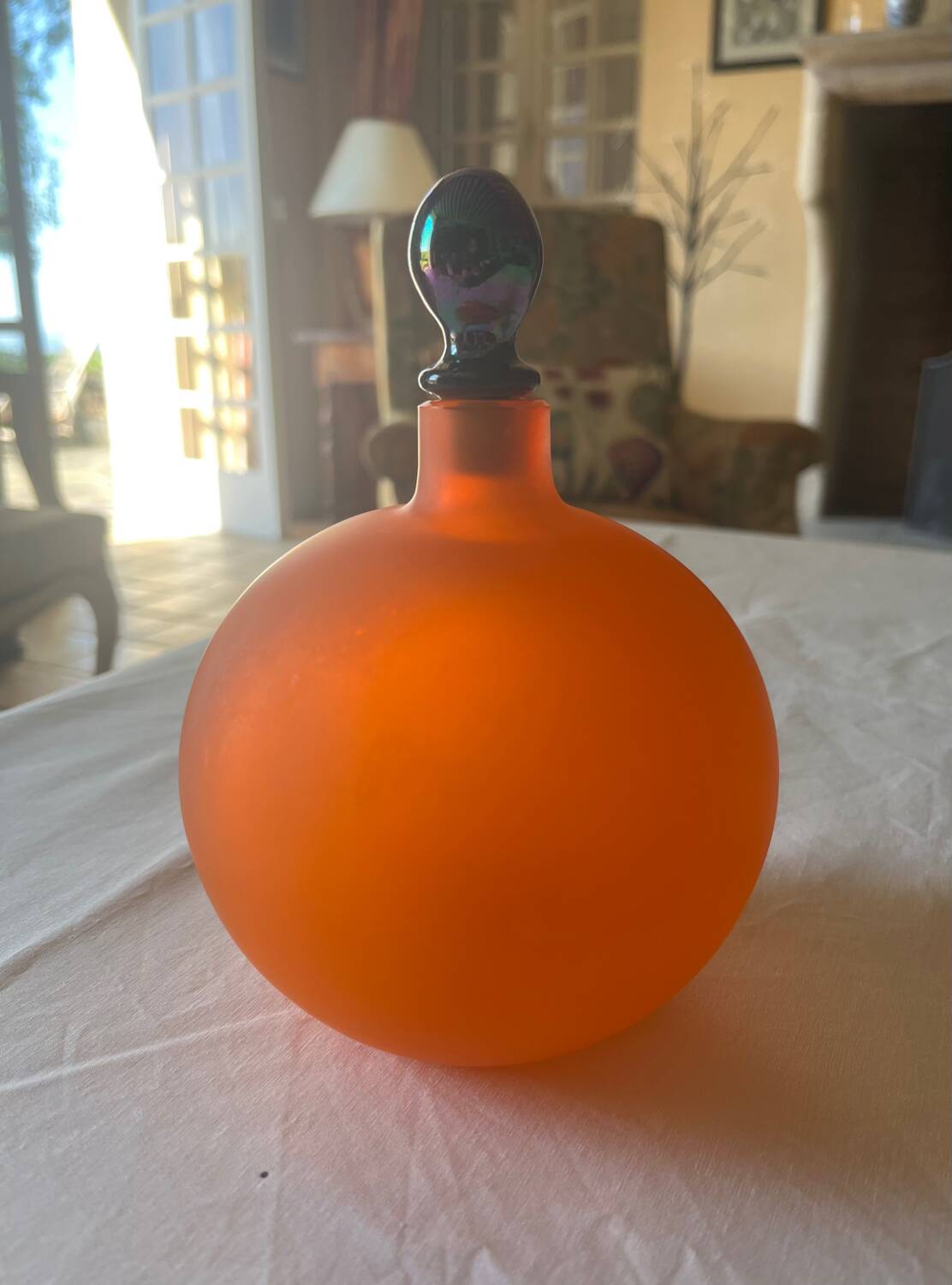 Flacon en pâte de verre de Murano vintage 70’s