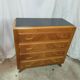 Pretty chest of drawers with 4 compass-legged oak veneer drawers